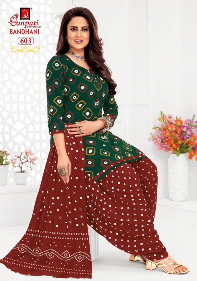 Bandhani Vol 6 By Ganpati Printed Pure Cotton Dress Material Wholesalers In Delhi